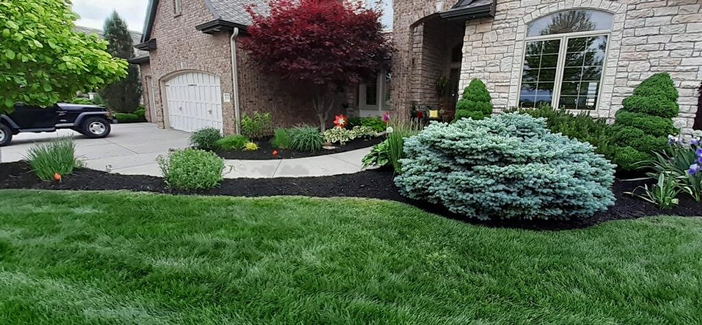 Lawncare with mowing and mulch